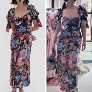 NEW Selkie The Puck Poet Slip Midi Dress